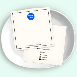 Cartes De Visite Personnalisé Ajouter Logo Cream Écouter Bijoux Écr