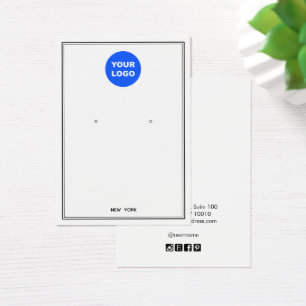 Cartes De Visite Personnalisé Ajouter Logo Écran de bijoux à oreill