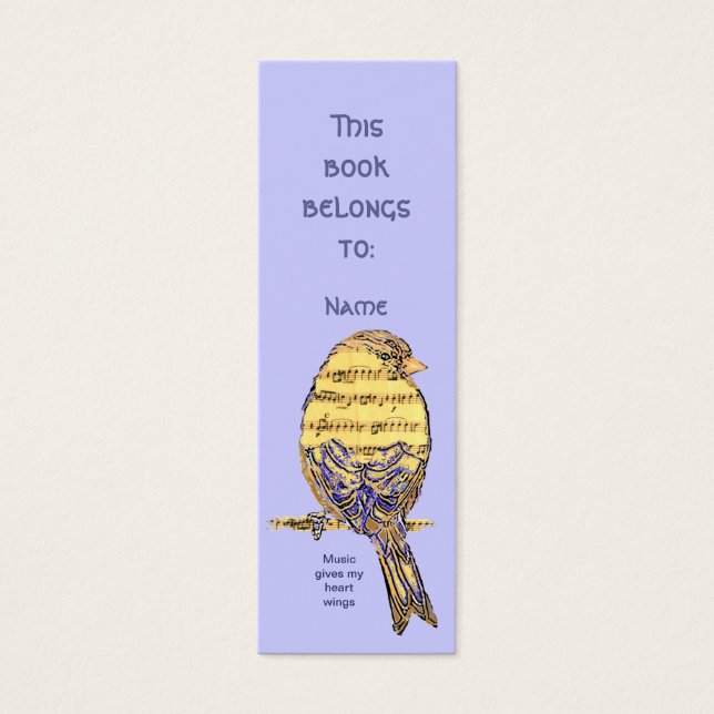 Cartes De Visite Personnalisé Nom Musique Donne Mon Coeur Ailes Ois (Devant)