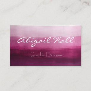 Cartes de visite personnalisées aquarelle rose mod