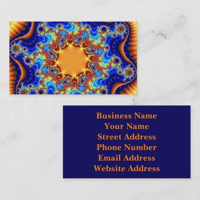 Cartes de visite personnalisées Celestial Fractals (Devant / Derrière)
