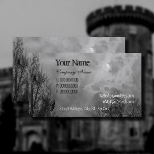 Cartes de visite personnalisées du ciel noir blanc