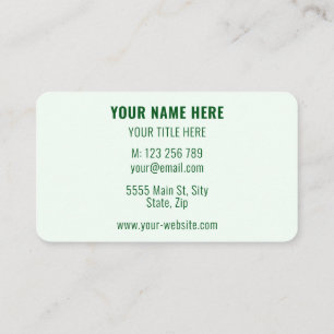 Cartes de Visite Personnalisées Exemple de Couleur
