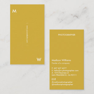 Cartes de visite personnalisées minimalistes éléga