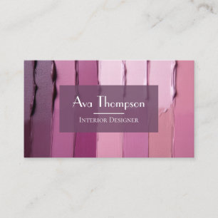 Cartes de visite personnalisées modernes rose aqua