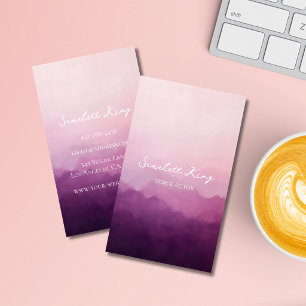 Cartes de visite personnalisées modernes rose aqua
