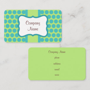 Cartes de visite personnalisées points turquoise l