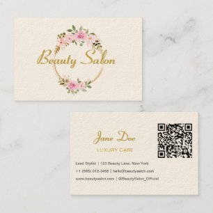 Cartes de visite personnalisées pour salon de beau