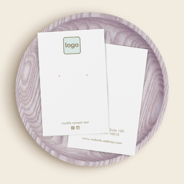 Cartes De Visite Personnaliser Ajouter votre écran d'oreille de log (Créateur téléchargé)