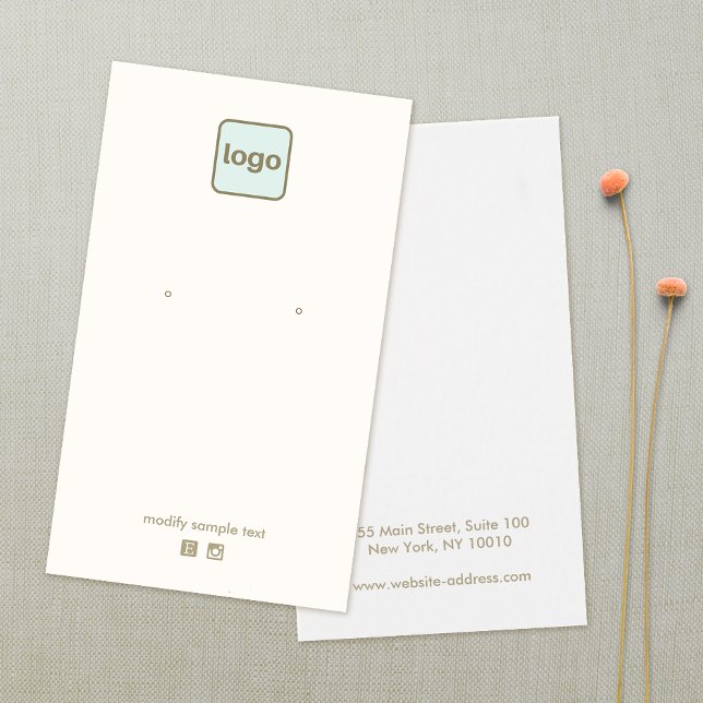 Cartes De Visite Personnaliser Ajoutez votre écran d'oreille de crè (Créateur téléchargé)