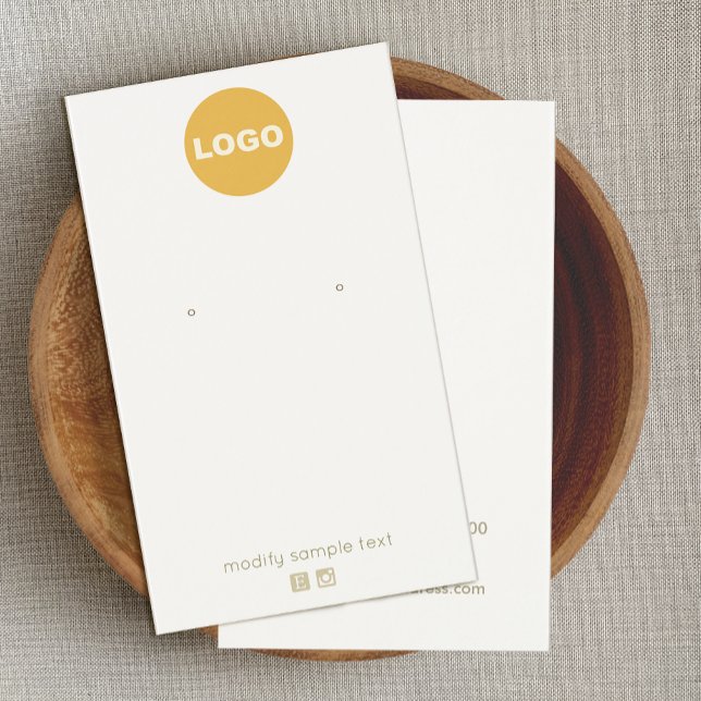 Cartes De Visite Personnaliser Avec Votre Boucles D'Oreille De Crèm (Créateur téléchargé)