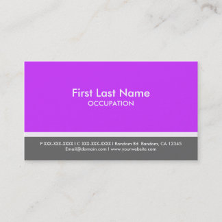 Cartes de visite personnalisés avec bande violet g