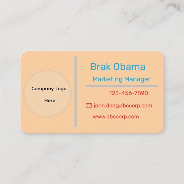 Cartes de visite personnalisés - Conception person (Devant)