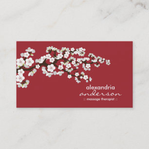 Cartes de visite personnalisés de fleurs de ceris