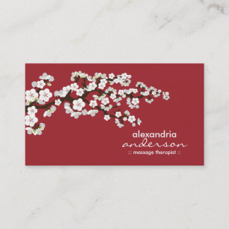 Cartes de visite personnalisés de fleurs de cerisi