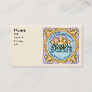 Cartes de visite personnalisés de Social Worker
