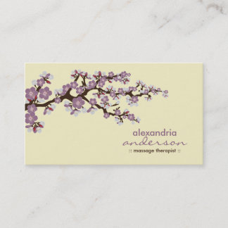 Cartes de visite personnalisés en fleurs de cerisi