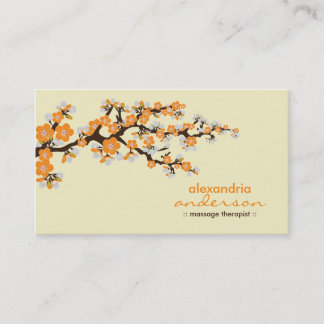 Cartes de visite personnalisés en fleurs de cerisi