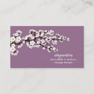 Cartes de visite personnalisés en fleurs de cerisi