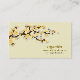 Cartes de visite personnalisés en fleurs de cerisi