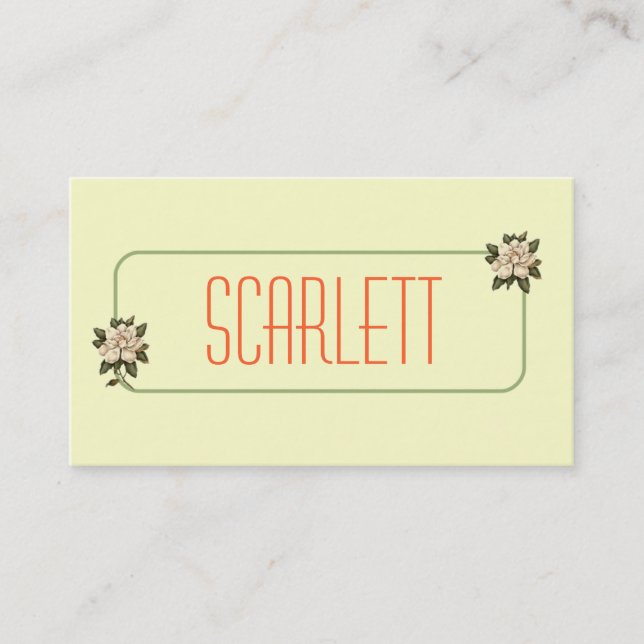 Cartes de visite personnalisés par fleur de (Devant)