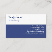 Cartes de visite personnalisés pour les étudiants