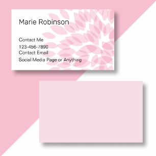 Cartes de visite personnelles pour femmes branchée