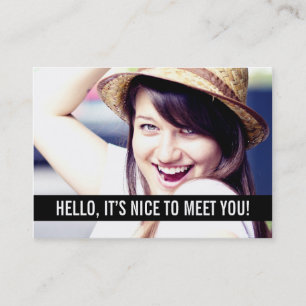 Cartes de visite personnels de photo moderne