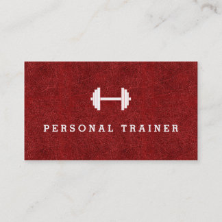 Cartes de visite personnels rouges de forme