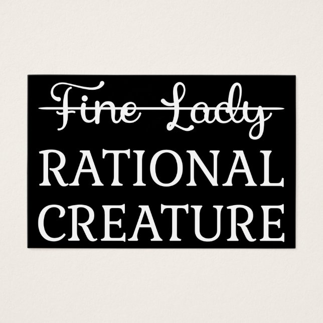 Cartes De Visite Persuasion Jane Austen - Créature Rationnelle I (Devant)