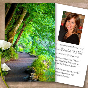 Cartes De Visite Perte funéraire Forêt Mémorial Prière Sympathy Car