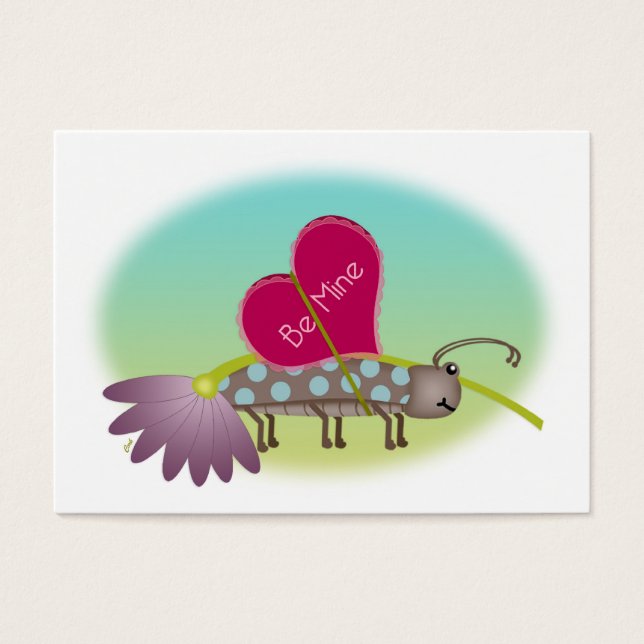 Cartes De Visite Petit Bug Big LOVE Valentines (Devant)