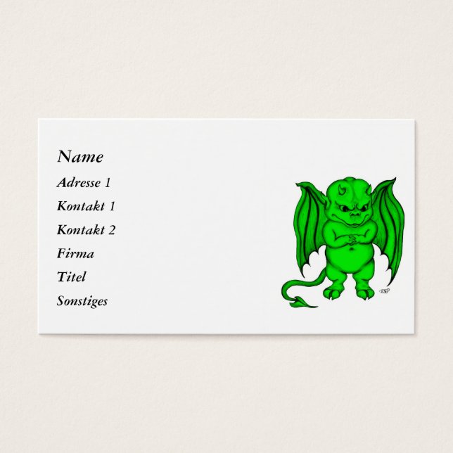 Cartes De Visite Petit méchant diable (Devant)