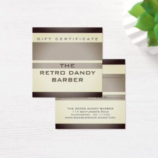 Cartes De Visite Petites bandes Brown Retro Chic Manly Barbershop