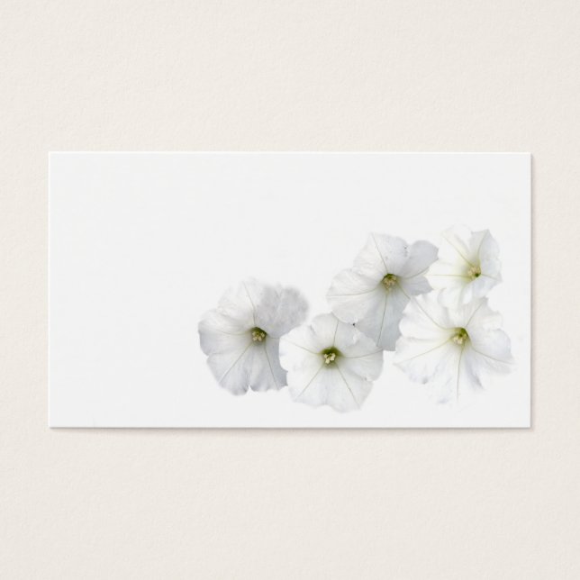 Cartes De Visite Petunias blancs (Devant)