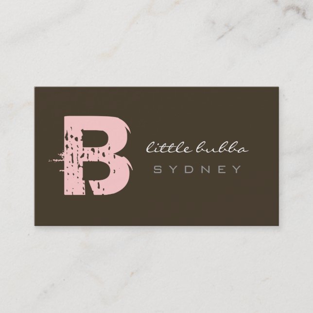 cartes de visite > peu de bubba [rose : chocolat] (Devant)