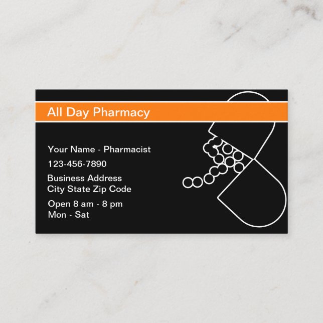 Cartes de visite pharmacie moderne et élégant (Devant)