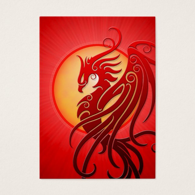 Cartes De Visite Phoenix de la tribu rouge (Devant)