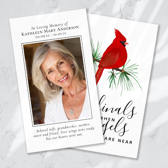 Cartes De Visite Photo Cardinal Memorial Card (Créateur téléchargé)