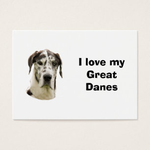 Cartes De Visite Photo d'animal familier de Halequin great dane