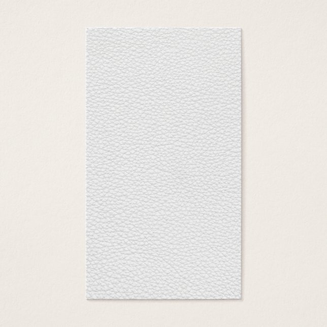 Cartes De Visite Photo de cuir blanc. (Devant)