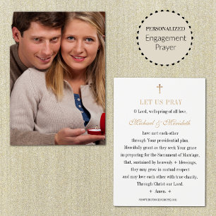 Cartes De Visite Photo de prière d'engagement catholique 