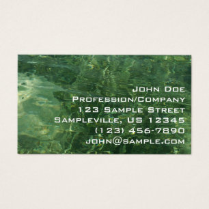 Cartes De Visite Photo d'eau sur la pelouse marine II (Bleu et Vert