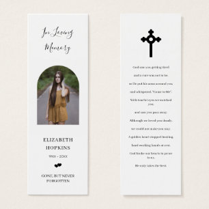 Cartes De Visite Photo Funeral Memorial Poem Signet Card