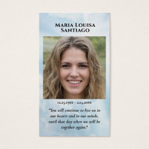 Cartes De Visite Photo Memorial Keepsaké