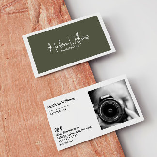 Cartes de visite photo personnalisés minimes