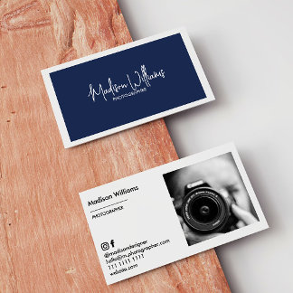 Cartes de visite photo personnalisés minimes