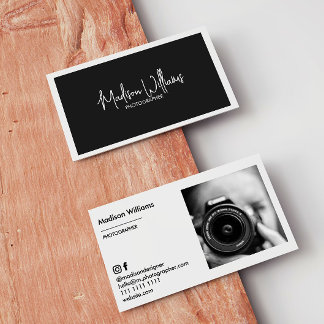 Cartes de visite photo personnalisés minimes
