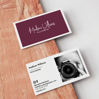 Cartes de visite photo personnalisés minimes