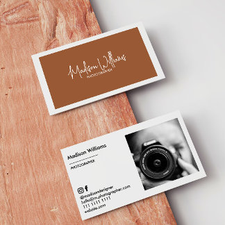 Cartes de visite photo personnalisés minimes